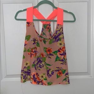 Floral crop top tank